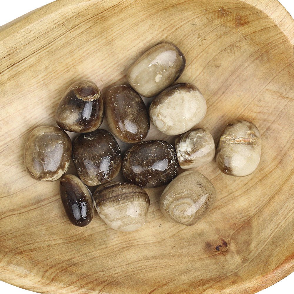 Chocolate Calcite Tumbled from Hilltribe Ontario