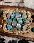 Chrysocolla Tumbled from Hilltribe Ontario