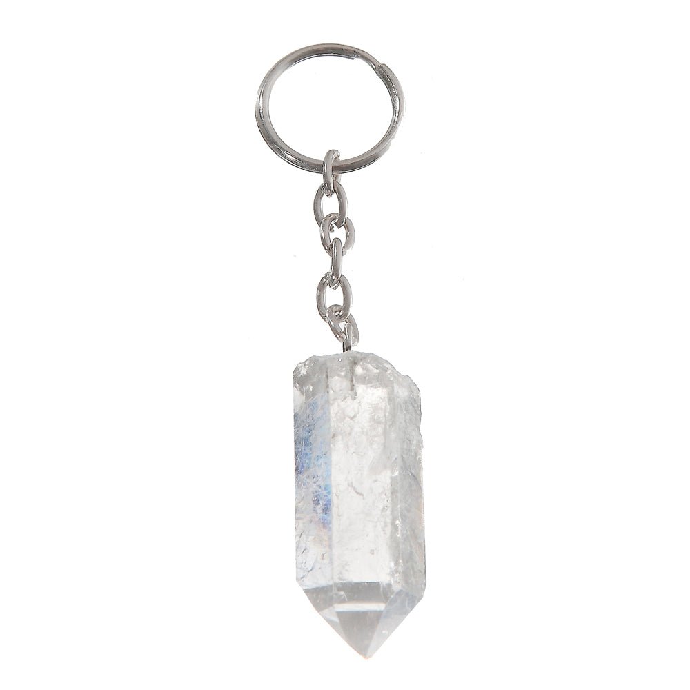 Clear Quartz Point Gemstone Key Chain from Hilltribe Ontario