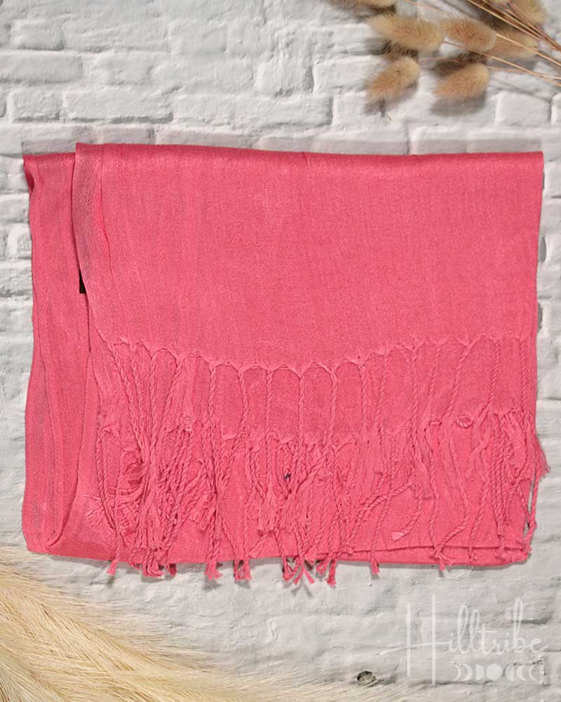 Coral Silk Blend Pashmina from Hilltribe Ontario