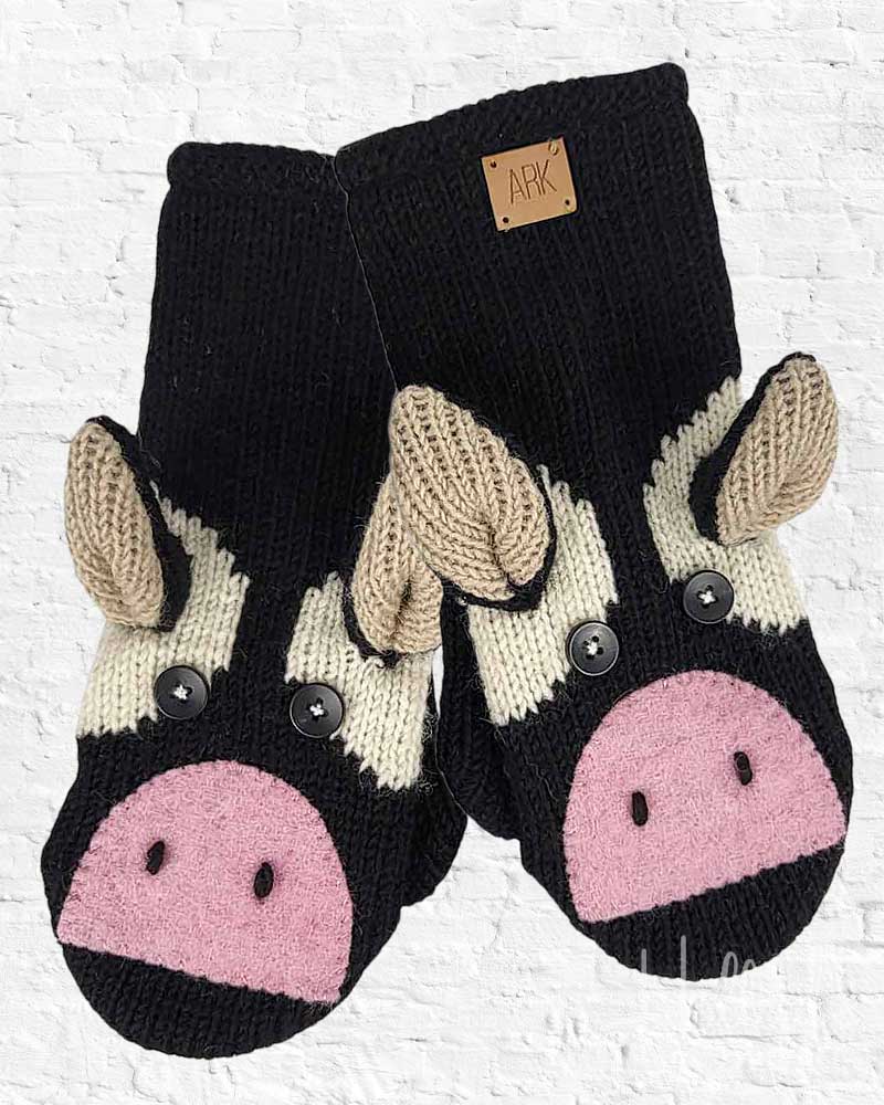 Cow Mittens from Hilltribe Ontario