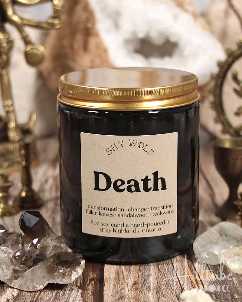 Death Shy Wolf Candle from Hilltribe Ontario