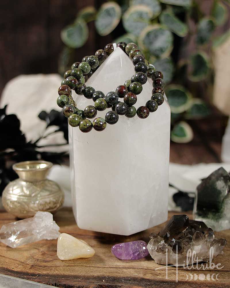 Dragon Blood Jasper Gemstone Power Bracelet 8mm from Hilltribe Ontario