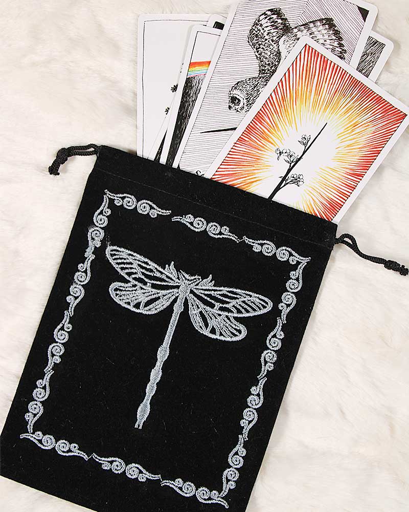 Dragonfly Velvet Tarot/ Oracle Bag from Hilltribe Ontario