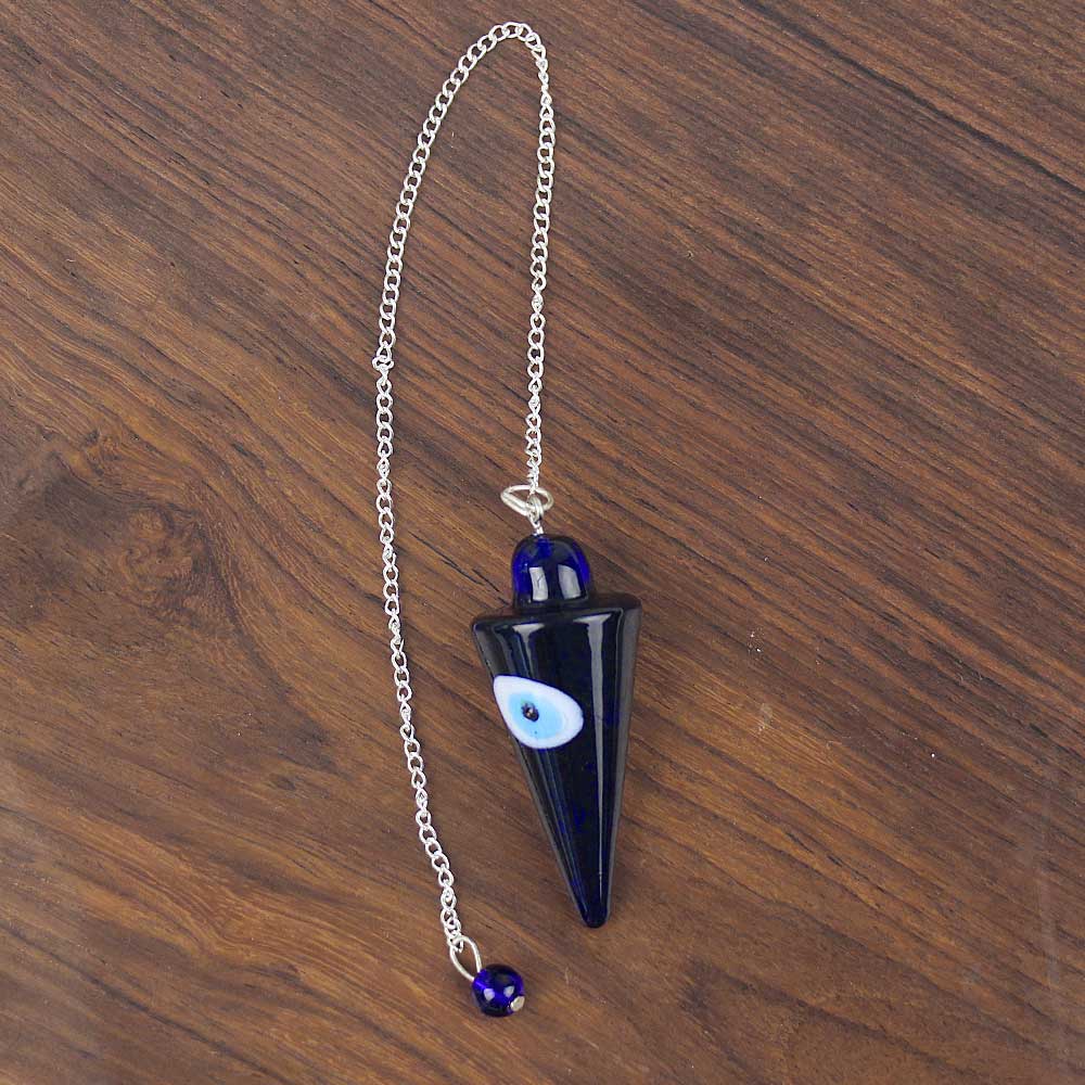 Evil Eye Glass Pendulum from Hilltribe Ontario