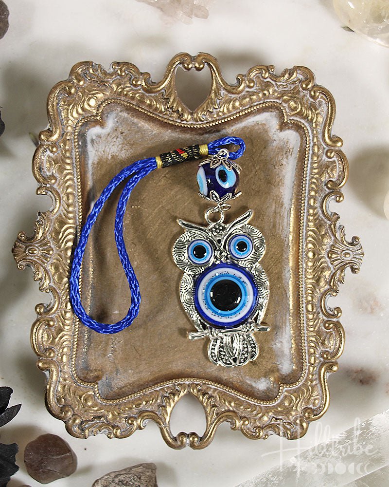Evil Eye + Owl Protection Talisman from Hilltribe Ontario