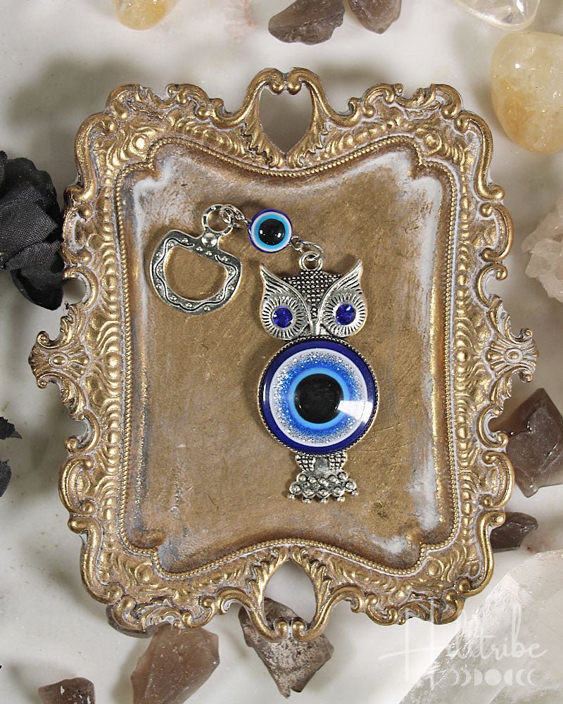 Evil Eye Protection Owl Talisman from Hilltribe Ontario