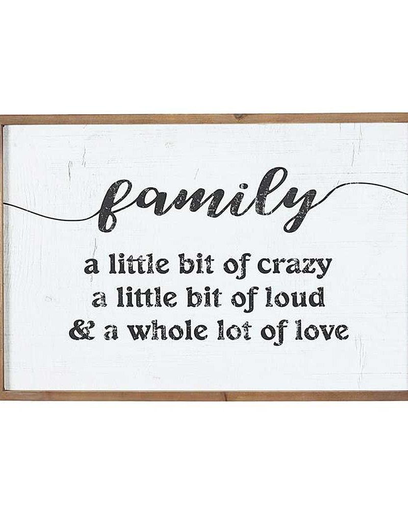 Family...A Little Bit of Crazy Sign from Hilltribe Ontario