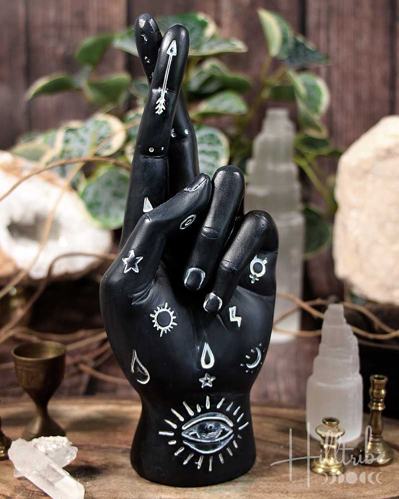 Fingers Crossed Palmistry Hand from Hilltribe Ontario
