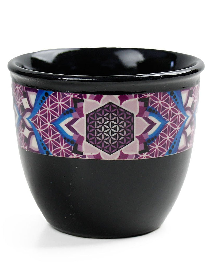 Flower of Life Ceramic Smudge Pot from Hilltribe Ontario