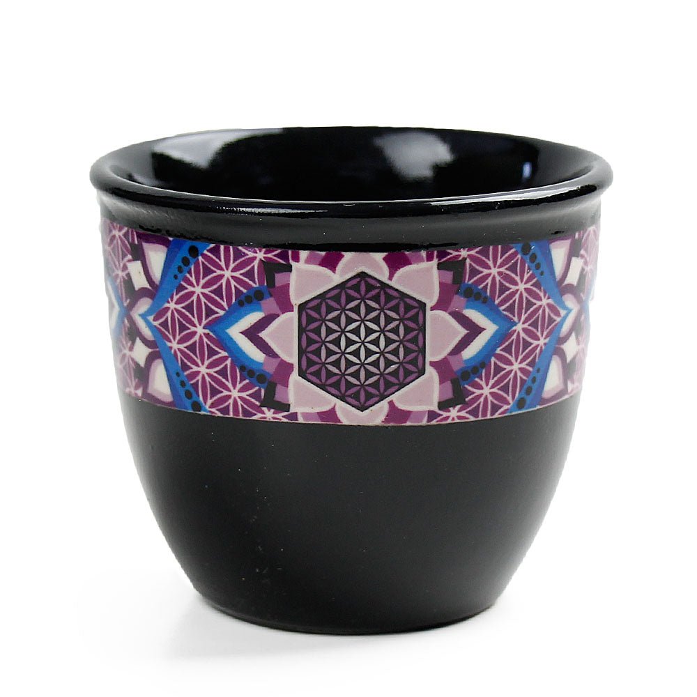 Flower of Life Ceramic Smudge Pot from Hilltribe Ontario