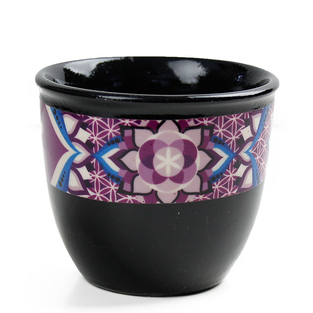 Flower of Life Ceramic Smudge Pot from Hilltribe Ontario