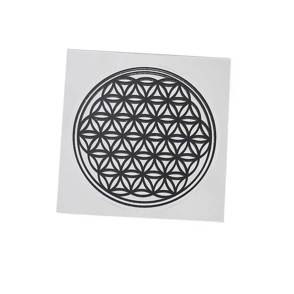 Flower of Life Mirror Crystal Grid from Hilltribe Ontario