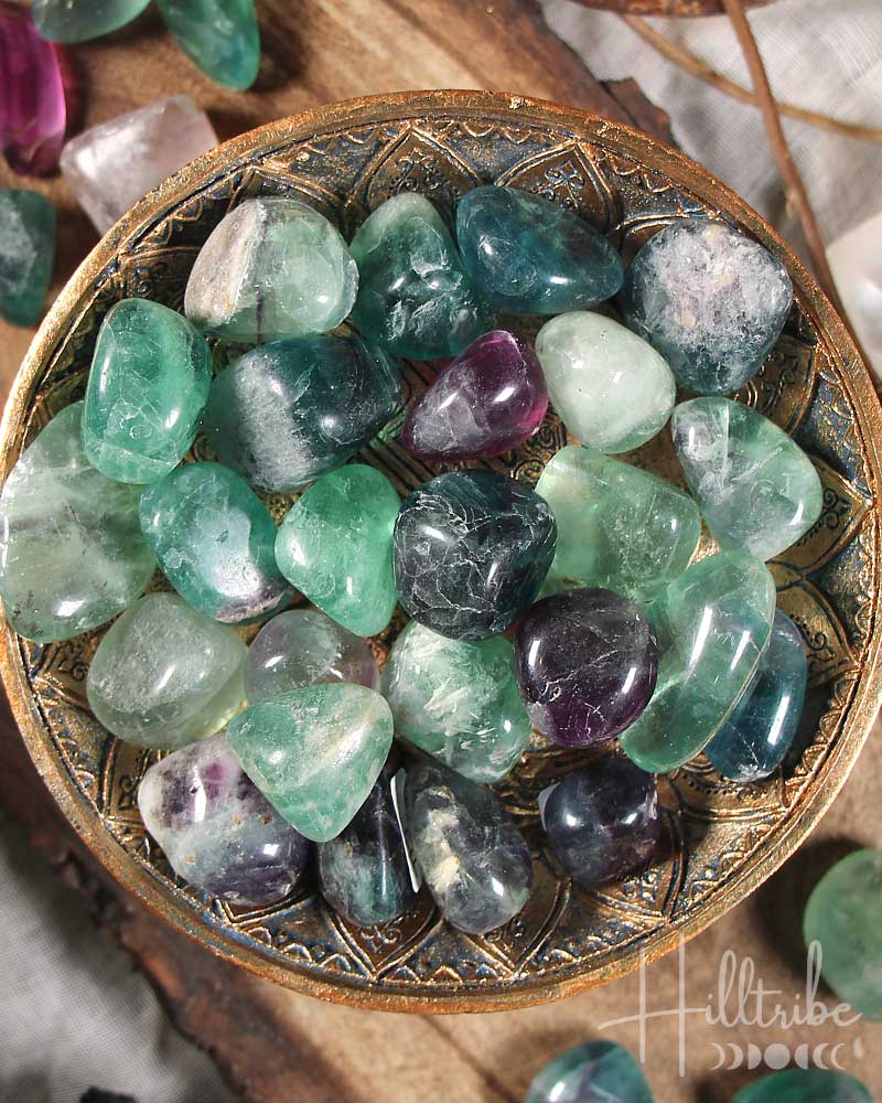 Fluorite Tumbled from Hilltribe Ontario