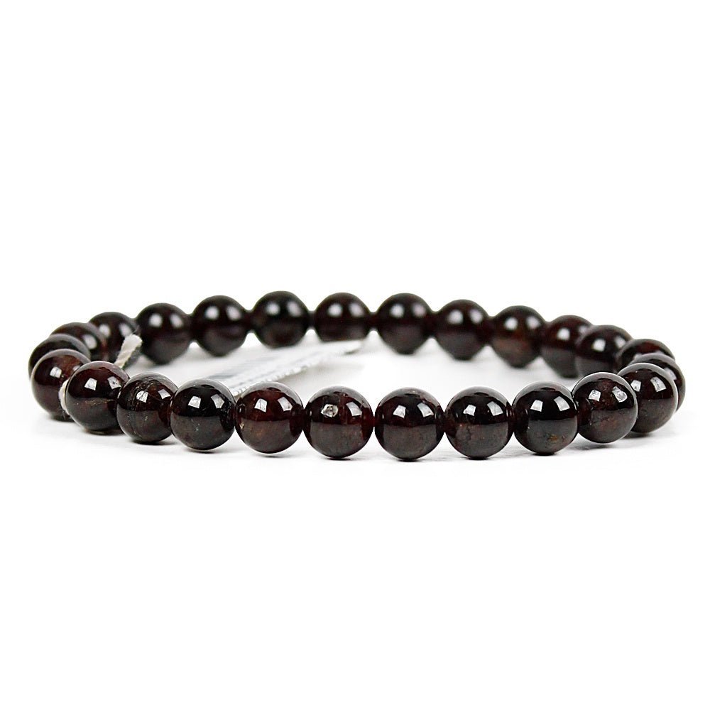 Garnet Gemstone Power Bracelet 7mm from Hilltribe Ontario