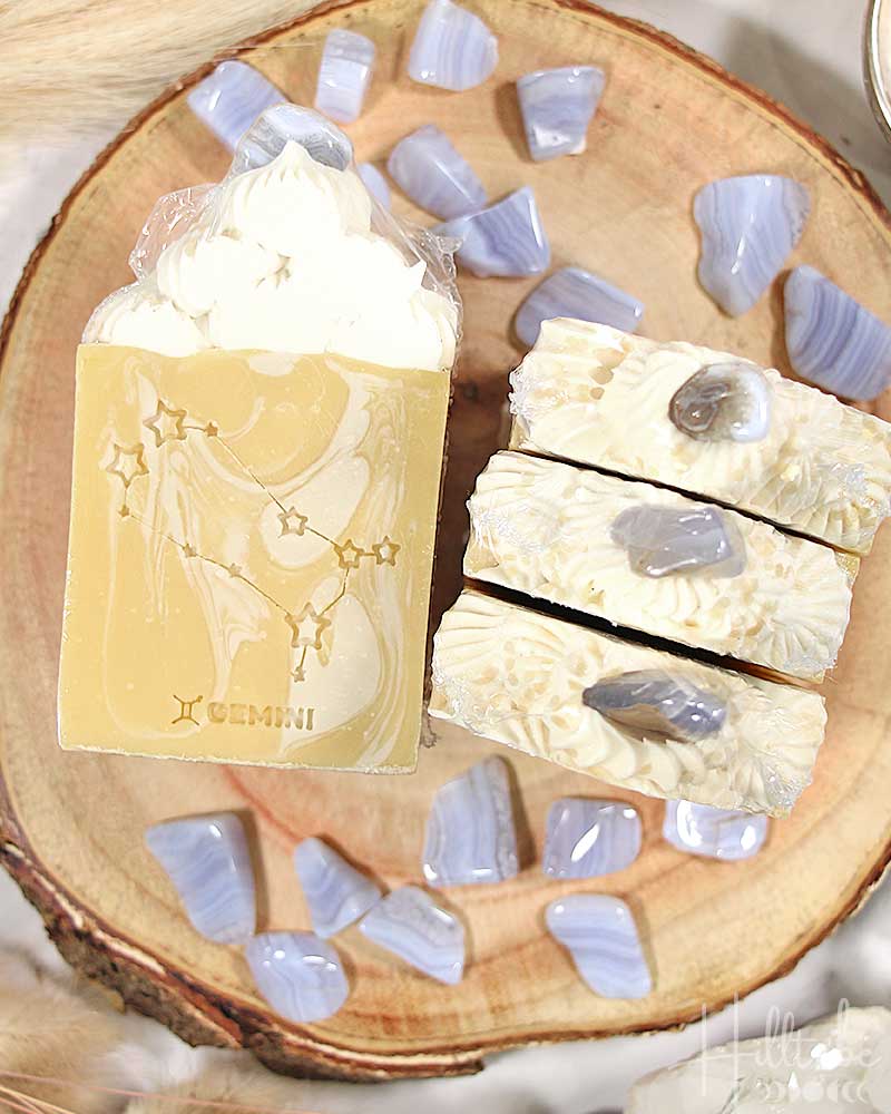 Gemini Crystal Zodiac Artisinal Handmade Soap from Hilltribe Ontario