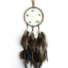 Gemstone & Brown Leather Dreamcatcher 2.5" from Hilltribe Ontario