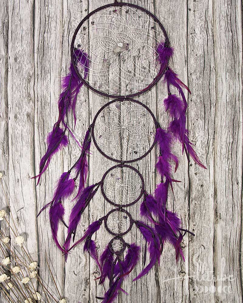 Gemstone Generation Purple Dreamcatcher 9" from Hilltribe Ontario