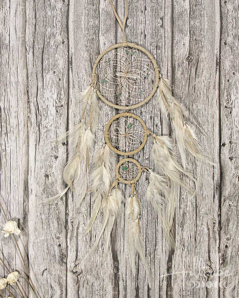 Gemstone Generation Tan Dream Catcher 4" from Hilltribe Ontario