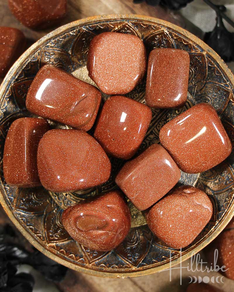 Goldstone (Syn.) Tumbled from Hilltribe Ontario