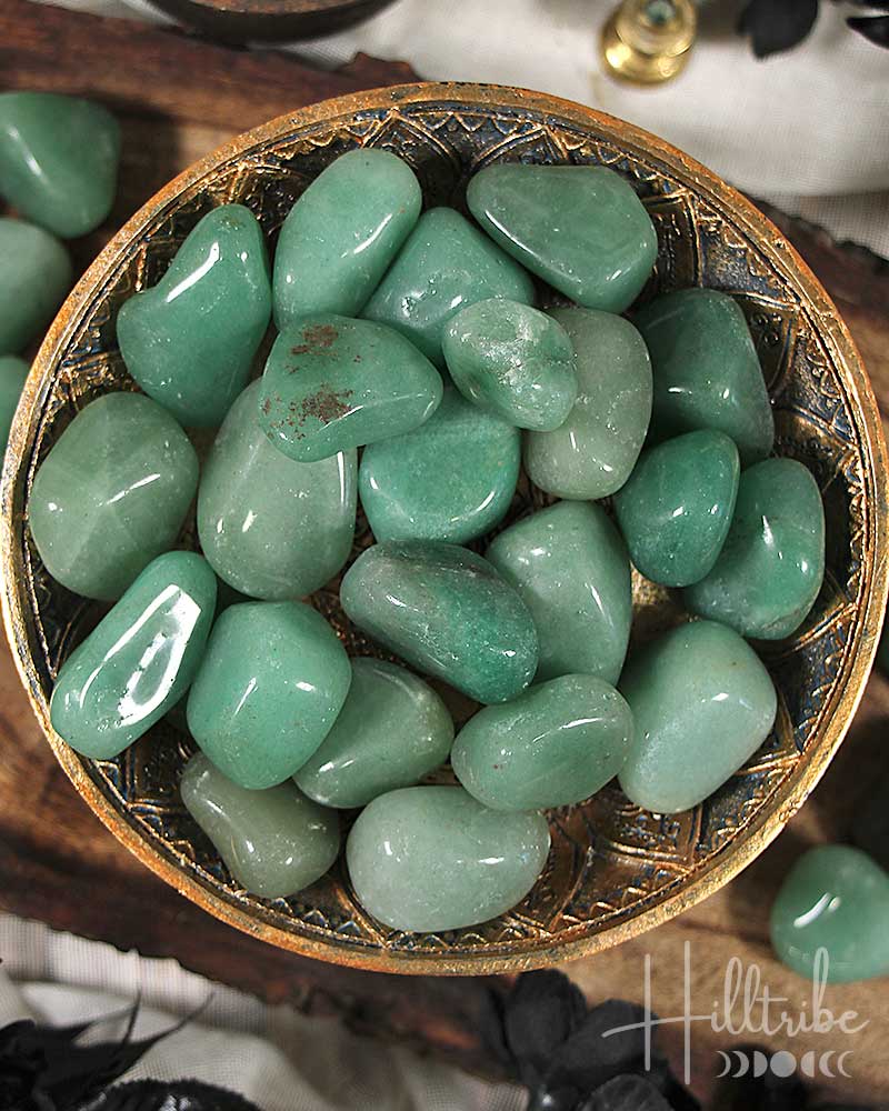 Green Aventurine Tumbled from Hilltribe Ontario