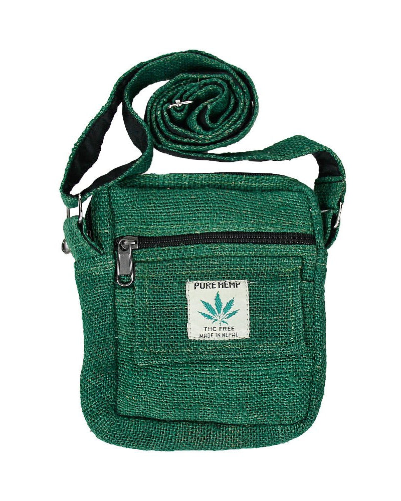 Green Hemp Small Crossbody Bag from Hilltribe Ontario