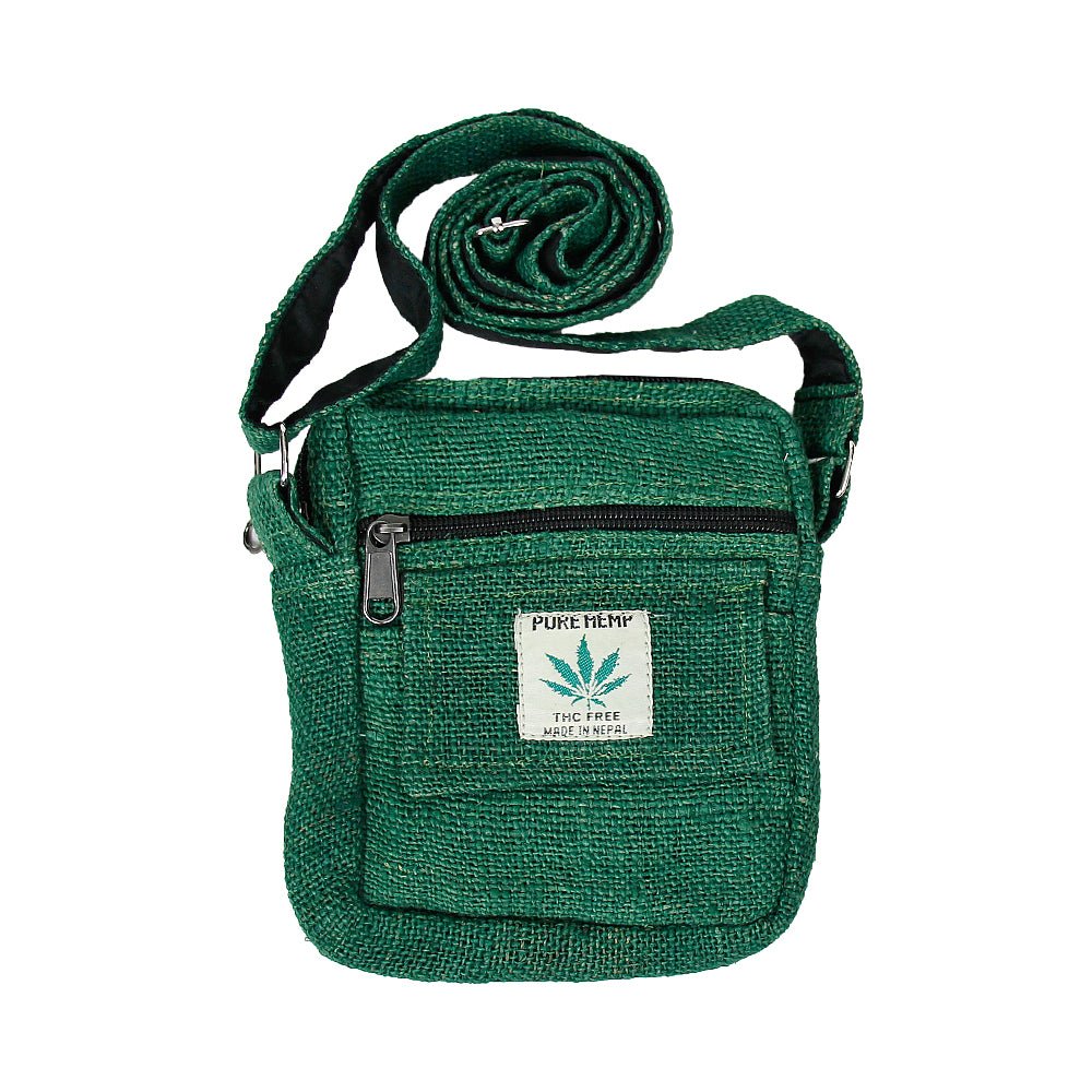 Green Hemp Small Crossbody Bag from Hilltribe Ontario