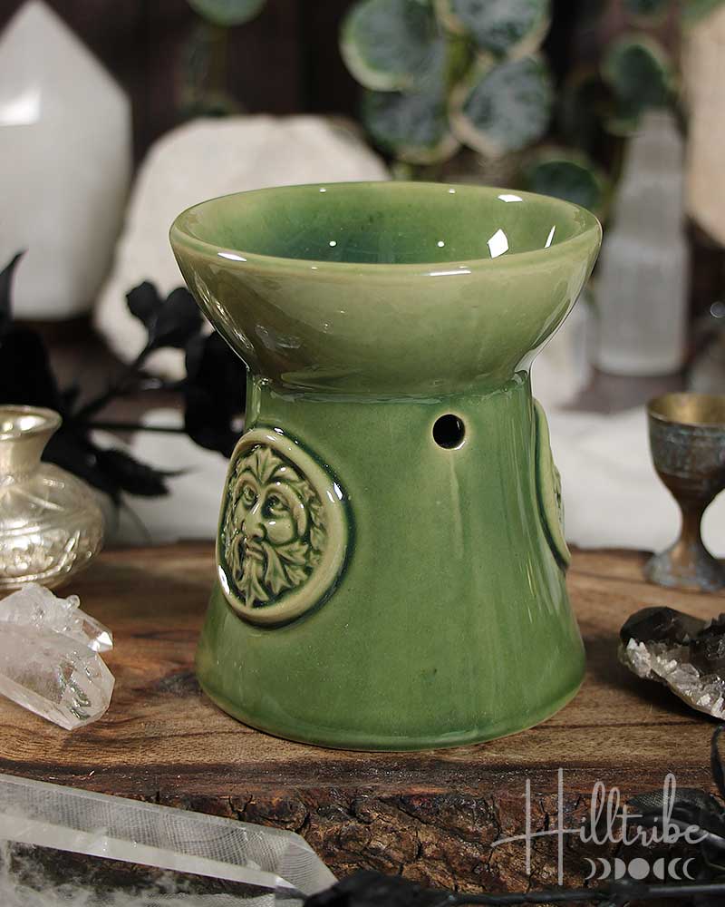 Green Man Ceramic Oil Diffuser from Hilltribe Ontario