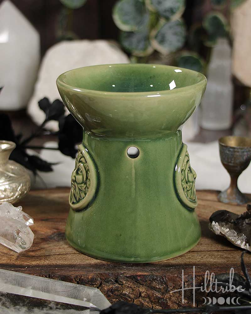 Green Man Ceramic Oil Diffuser from Hilltribe Ontario