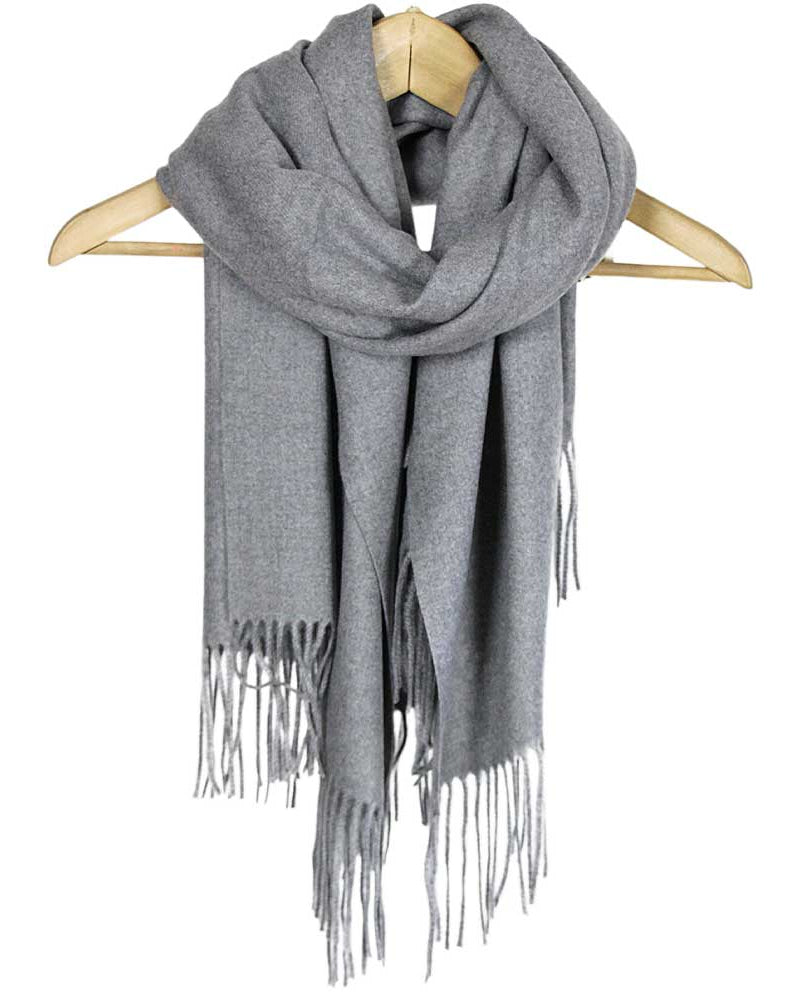 Grey Cashmere Blend Pashmina Scarf from Hilltribe Ontario