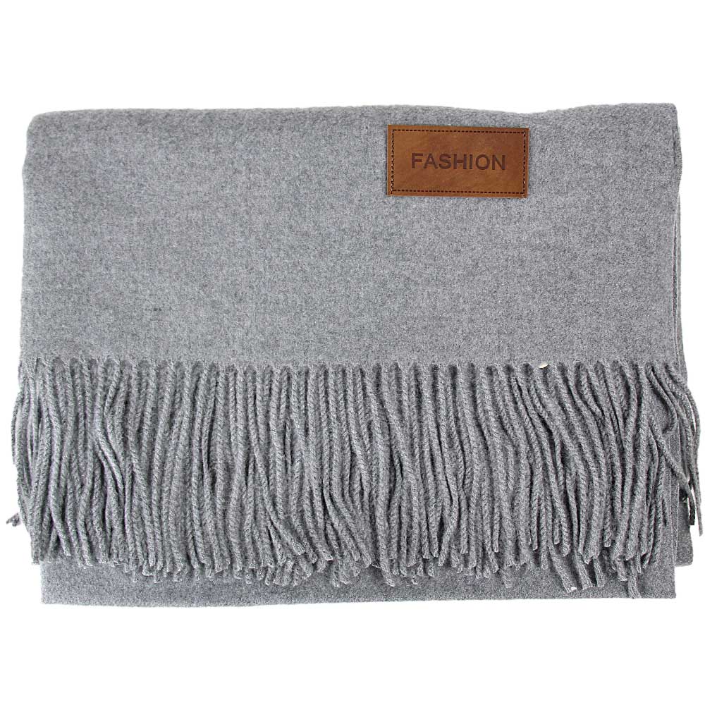 Grey Cashmere Blend Pashmina Scarf from Hilltribe Ontario