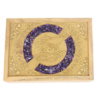 Healing Hands With Amethyst Carved Box from Hilltribe Ontario