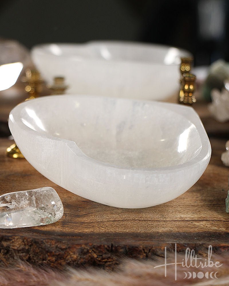 Heart Selenite Bowl from Hilltribe Ontario