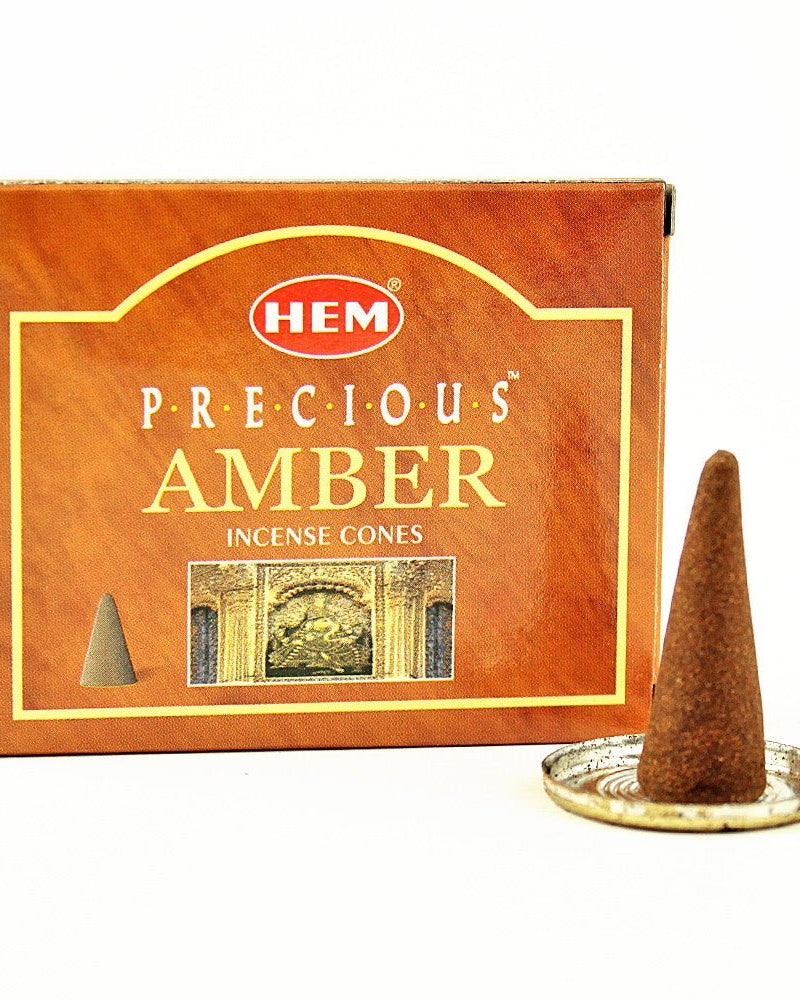 HEM Precious Amber Incense Cones from Hilltribe Ontario