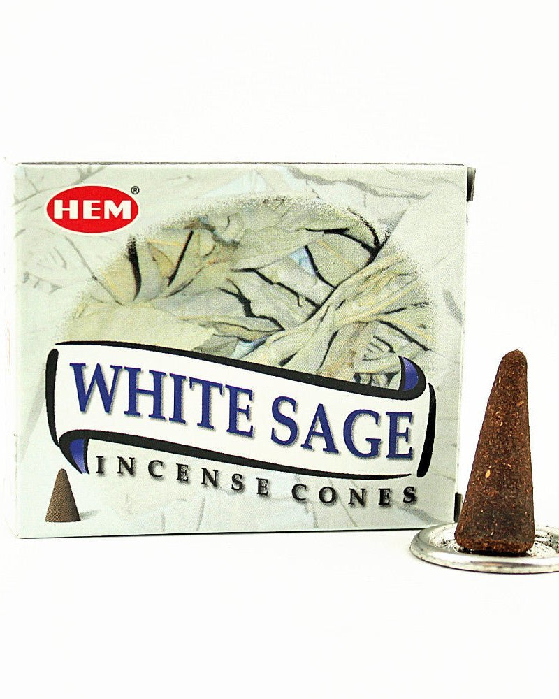 HEM Precious White Sage Incense Cones from Hilltribe Ontario