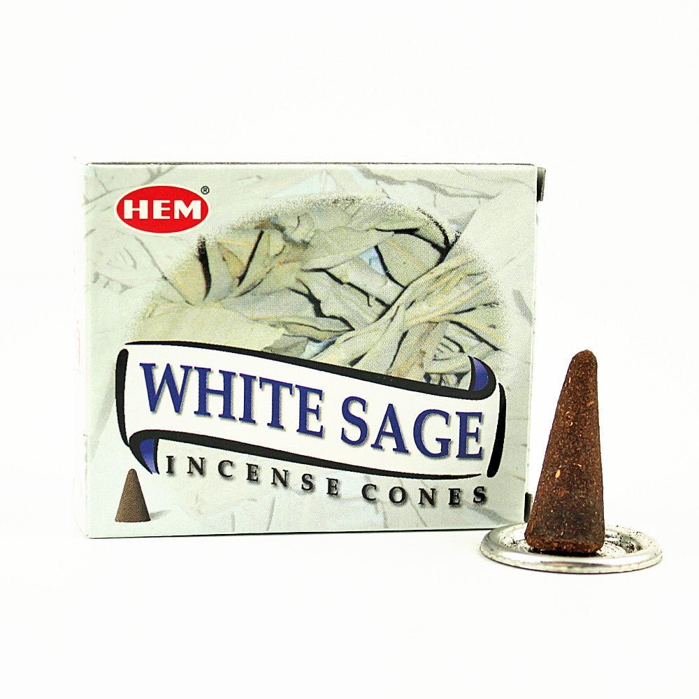 HEM Precious White Sage Incense Cones from Hilltribe Ontario