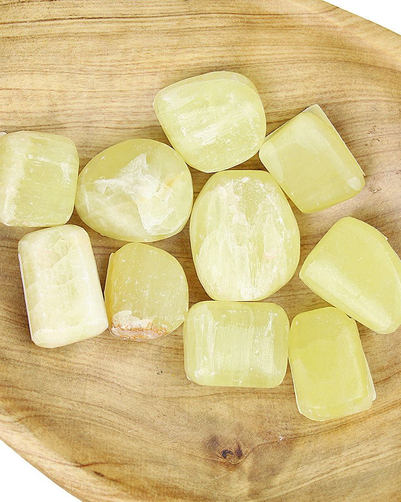 Lemon Calcite Tumbled from Hilltribe Ontario