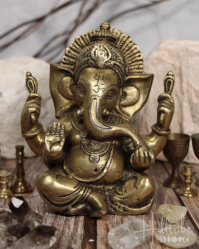 Lord Ganesh Murti 6" from Hilltribe Ontario