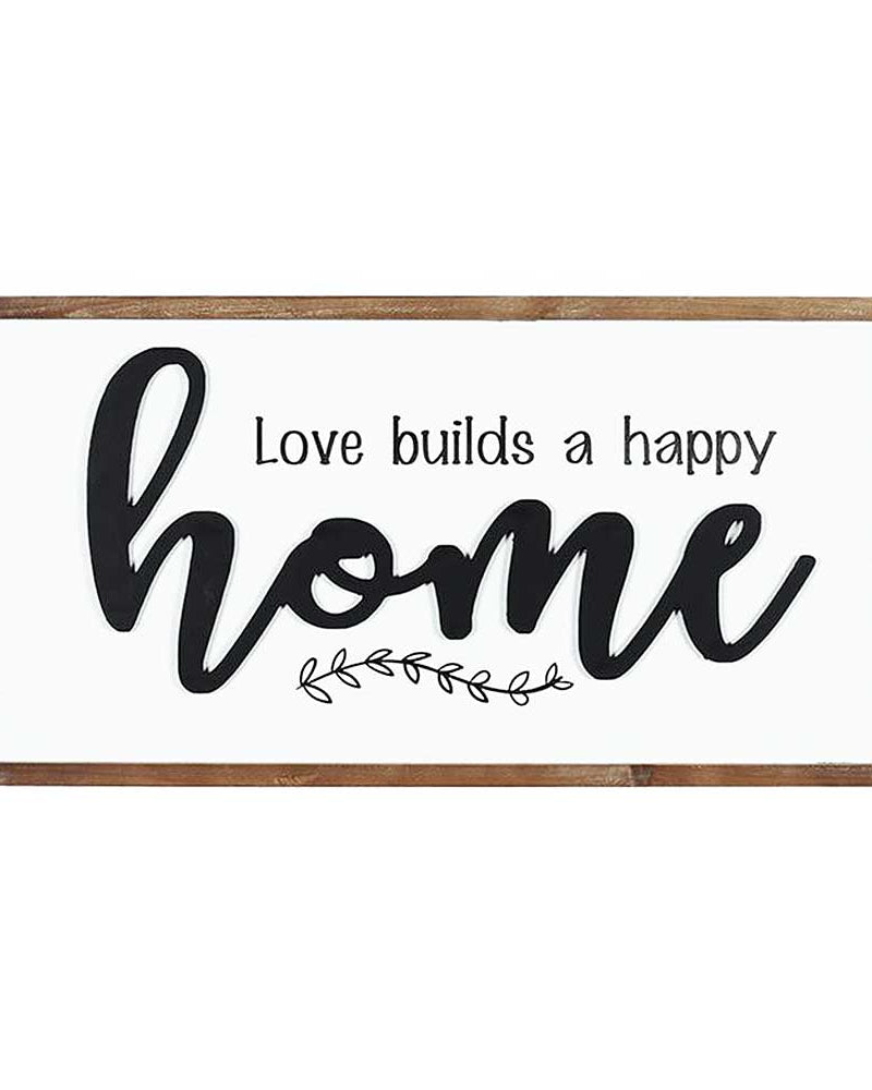 Love Builds A Happy Home Sign from Hilltribe Ontario