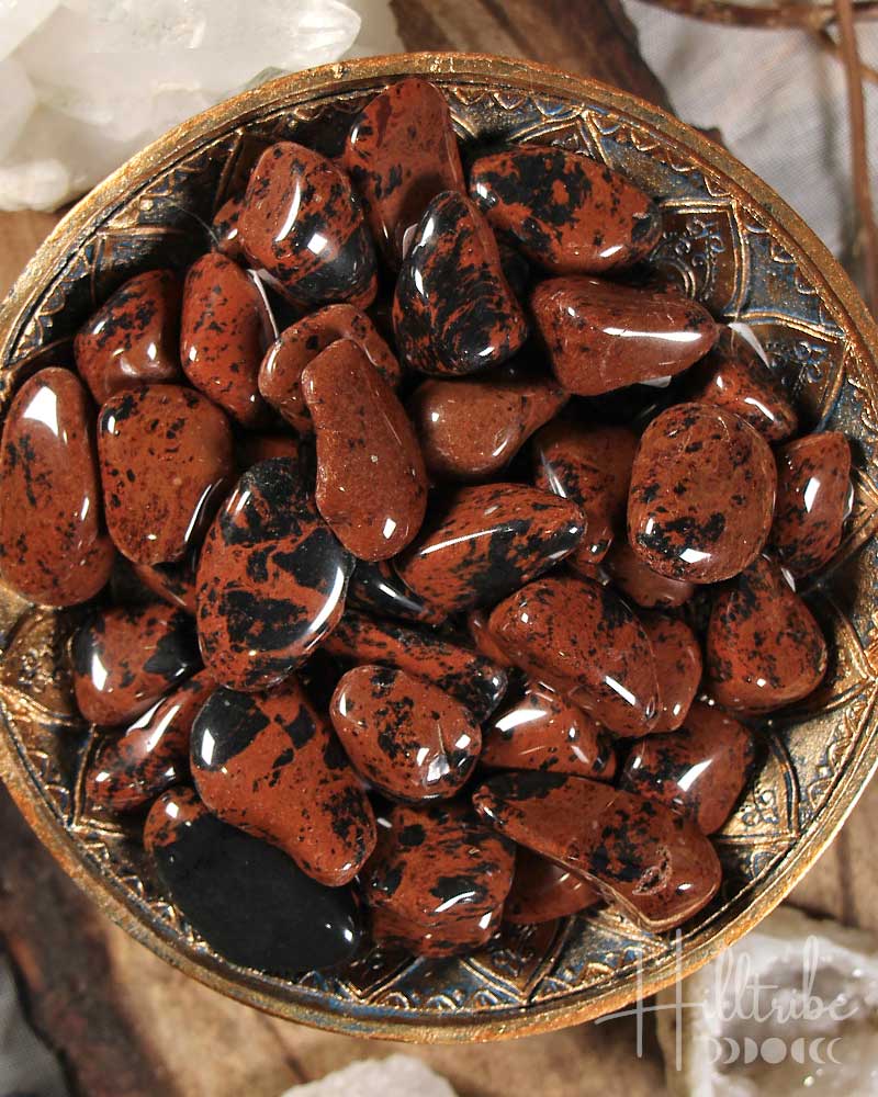 Mahogany Obsidian Tumbled from Hilltribe Ontario