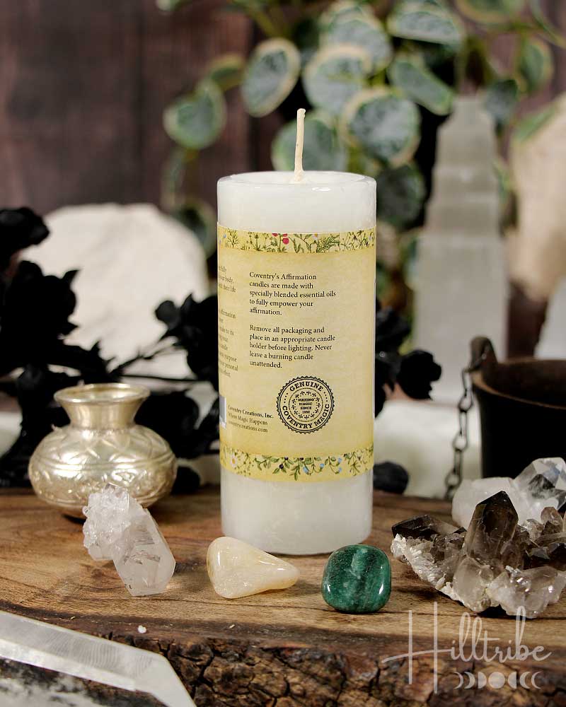 Meditation Affirmation Candle from Hilltribe Ontario