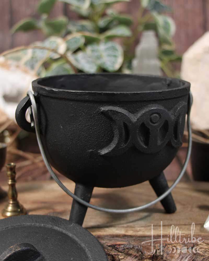 Moon Goddess Cast Iron Cauldron from Hilltribe Ontario