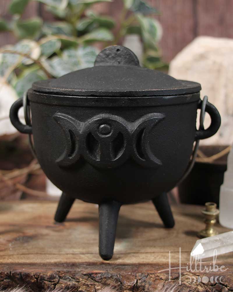 Moon Goddess Cast Iron Cauldron from Hilltribe Ontario