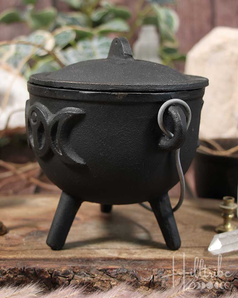 Moon Goddess Cast Iron Cauldron from Hilltribe Ontario