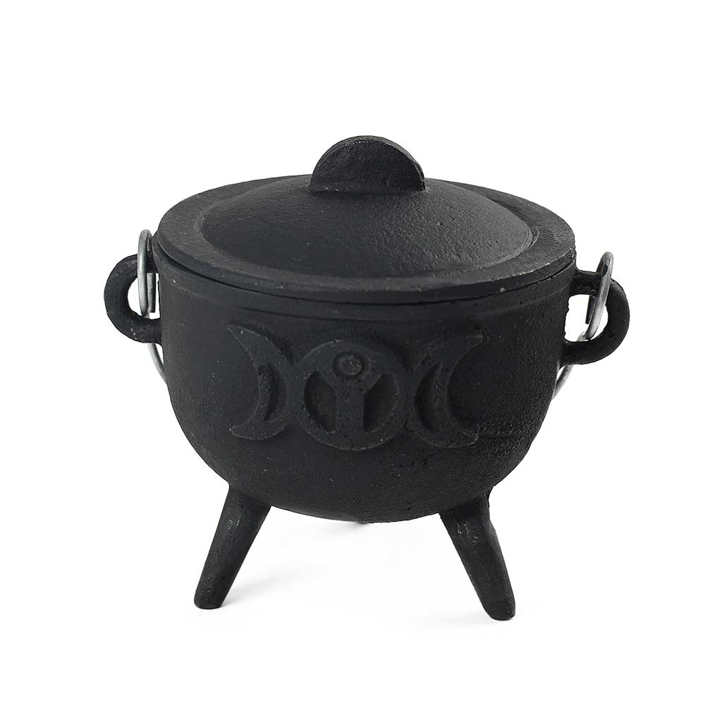 Moon Goddess Cast Iron Cauldron from Hilltribe Ontario