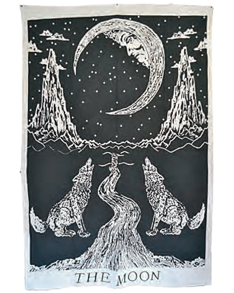 Moonlit Pathway Cotton Tapestry from Hilltribe Ontario