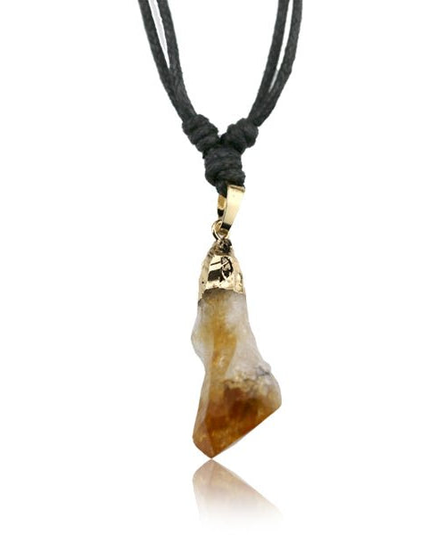 Natural Citrine Point Adjustable Necklace from Hilltribe Ontario
