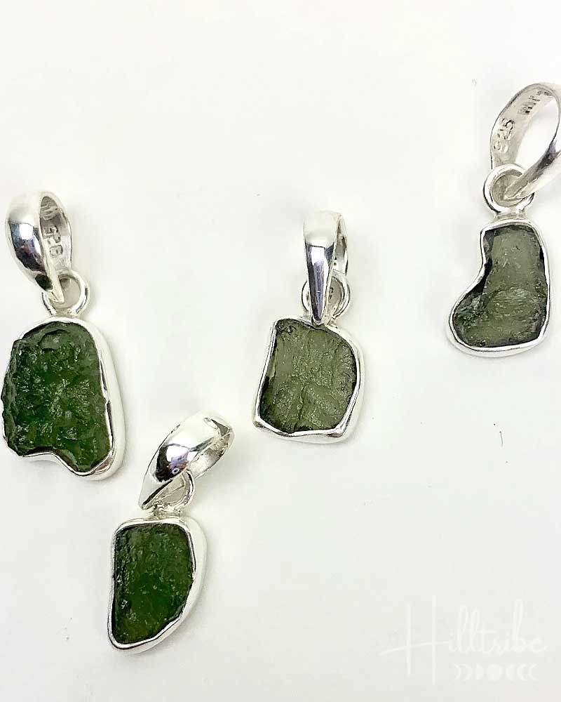 Natural Moldavite Pendant from Hilltribe Ontario