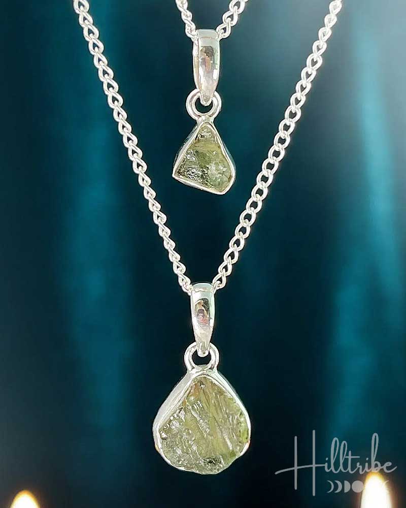 Natural Moldavite Pendant from Hilltribe Ontario