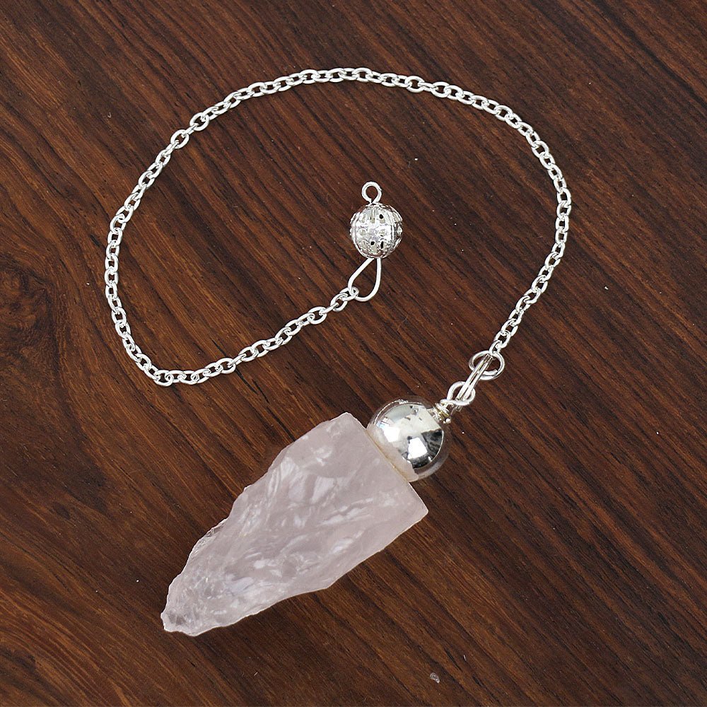 Natural Rose Quartz Pendulum from Hilltribe Ontario